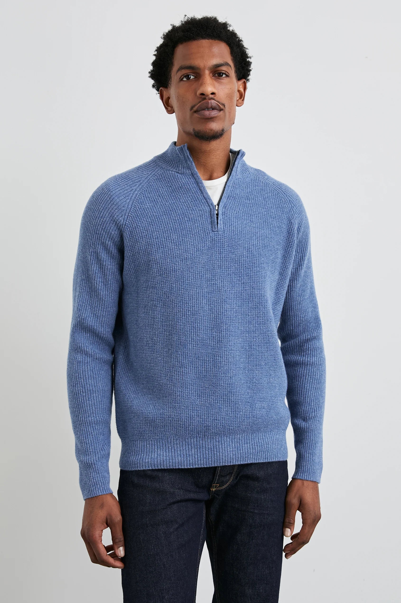 Men's Sweaters with Drawstring WaistbandsRAILS | Stark | Cerulean Melange