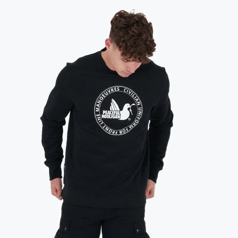Men's Hoodies for RunningCivilian Uniform Sweatshirt Black
