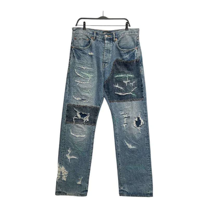 Dark Indigo Men's JeansPURPLE BRAND/Pants/34/Denim/IDG/All Over Print/REPAIR DENIM
