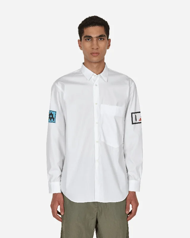 Men's Striped Shirts for a Maritime TwistInvader Cotton Shirt White