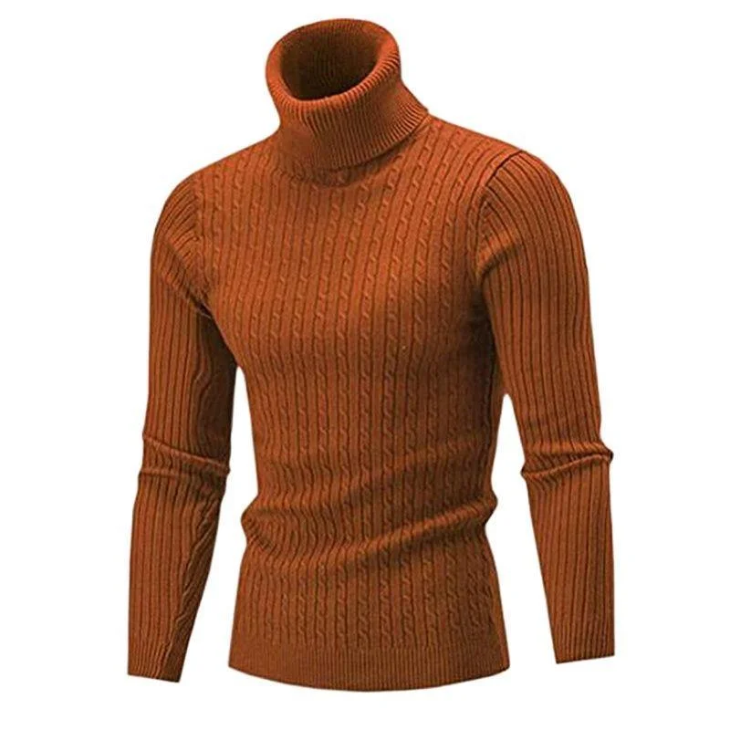 Men's Sweaters in Pastel ShadesMen's Knitted Turtleneck Sweater