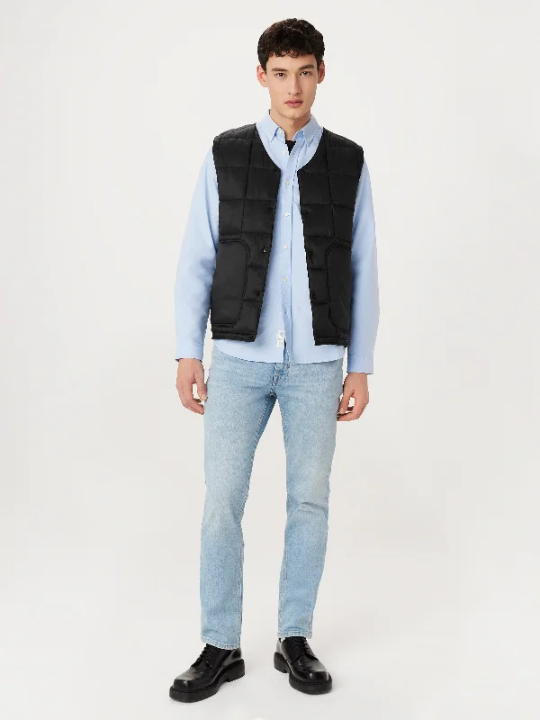 Unique Men's Flight JacketsThe Aero Quilted Vest in Black