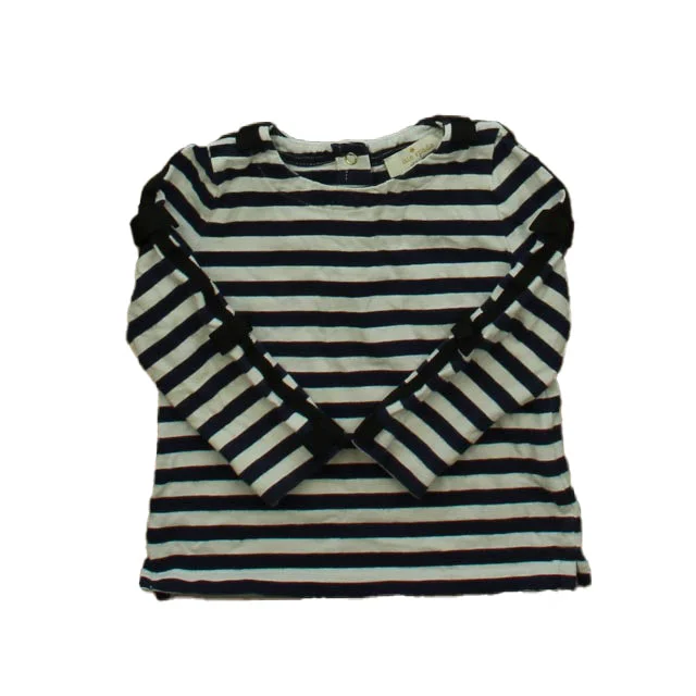 Men's Short-Sleeved ShirtsKate Spade Girls Navy Stripe Long Sleeve T-Shirt