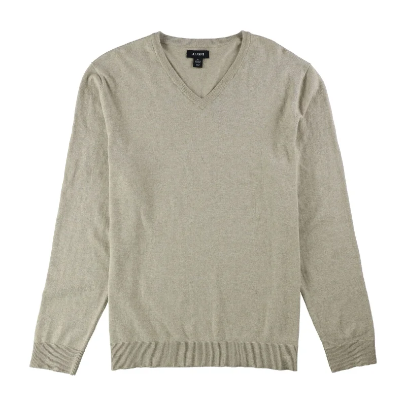 Men's Sweaters with Set-In SleevesAlfani Mens V-Neck Pullover Sweater