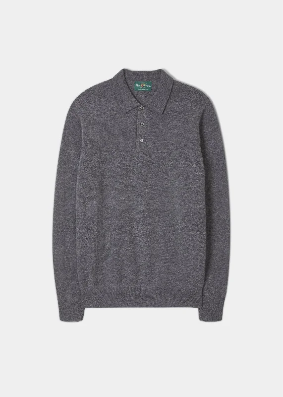 Men's Patterned Pants with PlaidsMen's Geelong Lambswool Long Sleeve Polo Shirt in Dark Grey - Regular Fit Men's Patterned Pants with PlaidsMen's Geelong Lambswool Long Sleeve Polo Shirt in Dark Grey - Regular Fit