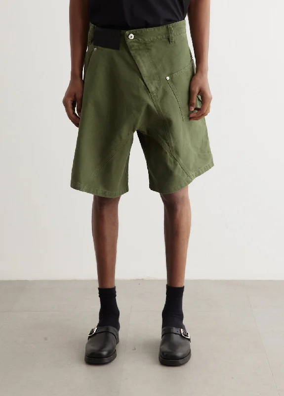 Men's Pants with Button-CuffsTwisted Workwear Shorts