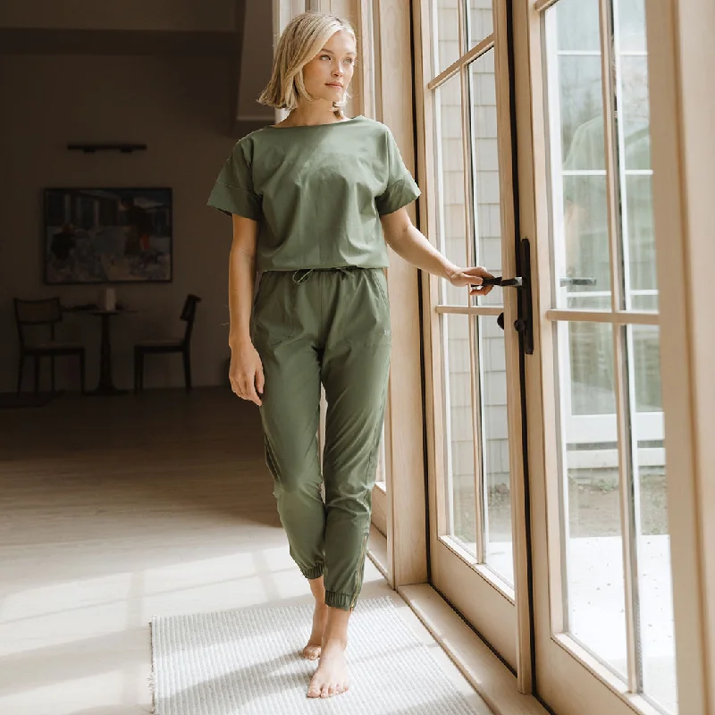 Lightweight Men's Linen PantsEveryday Jumpsuit, Sage