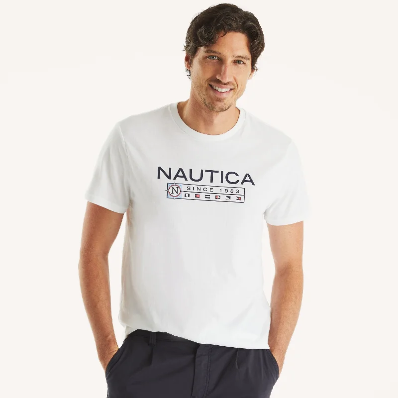 Men's Shirts with UV ProtectionNautica Mens Logo Graphic T-Shirt