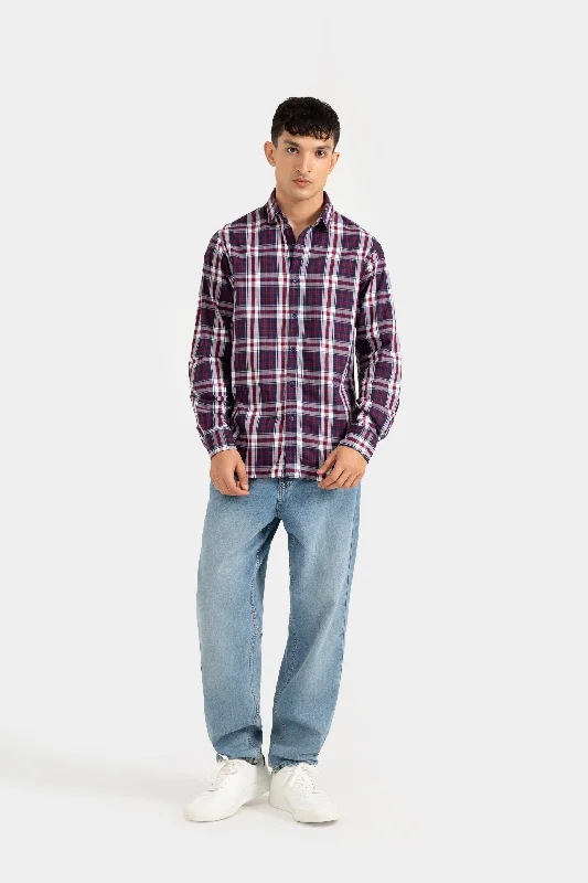 Men's Iron-Free Shirts for Wrinkle-Resistant WearCotton Checkered Shirt