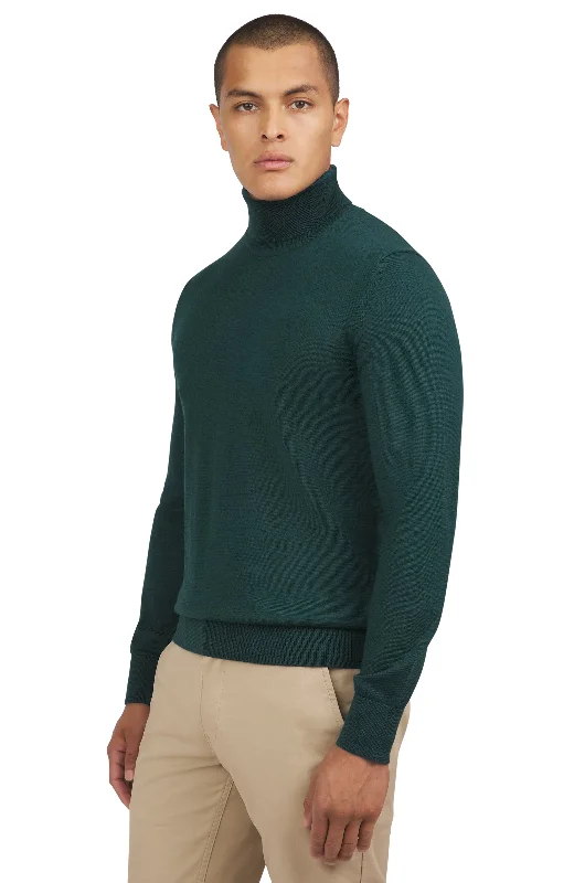 Men's Sweaters with Short SleevesMerino Roll Neck - Jade