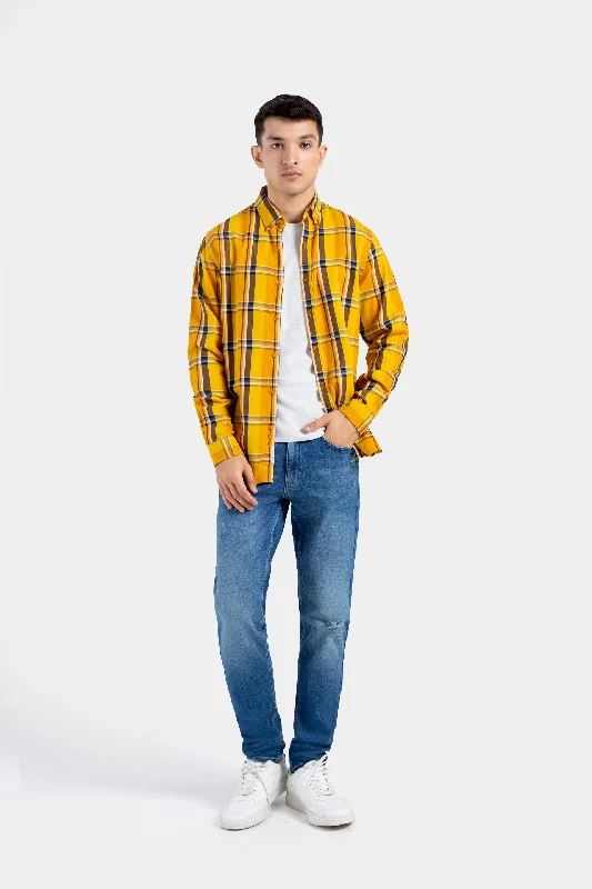 Men's Scoop Neck T-Shirts for a Relaxed FeelCotton Checkered Shirt