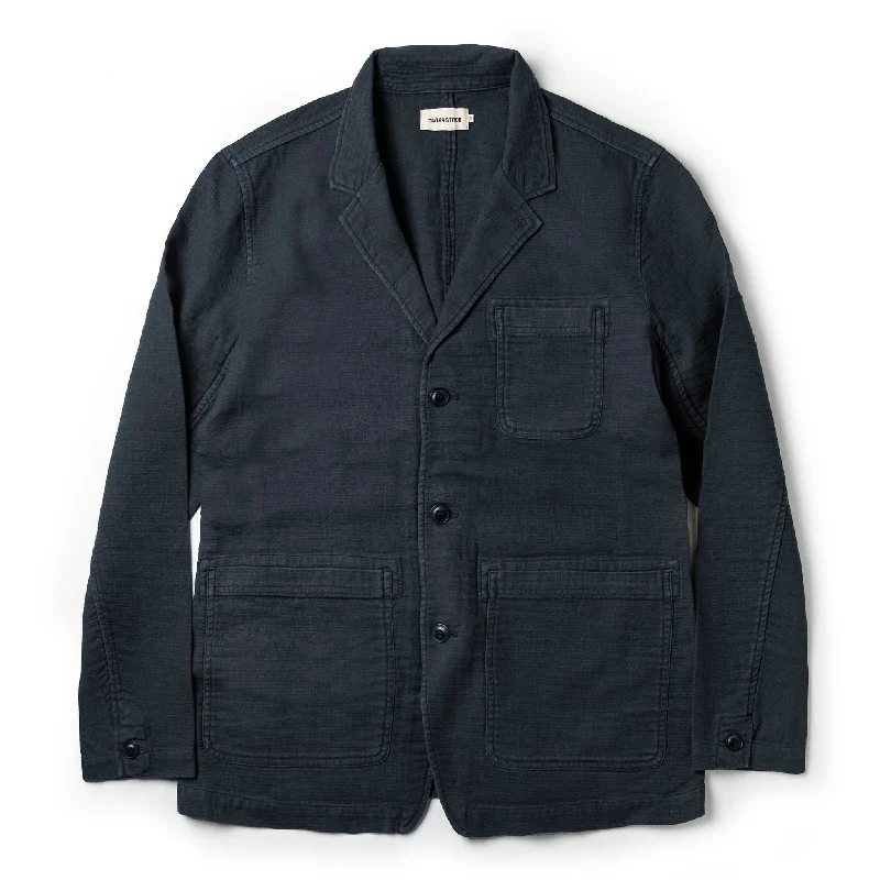 Men's Coats with Quilted LiningThe Emerson Jacket in Navy Double Cloth