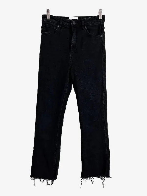 Men's Straight-Leg Jeans in Dark WashAbrand Jeans Frayed High Boot Denim Jeans Size 8