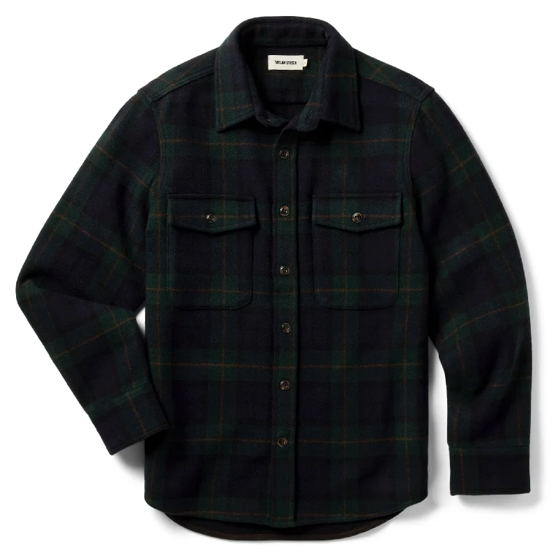 Waterproof Men's ParkasThe Maritime Shirt Jacket in Saltwater Plaid