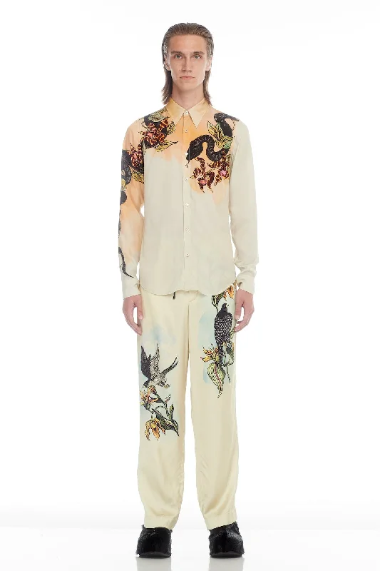Men's Corduroy Pants for FallDries Van Noten Celdon Printed Shirt
