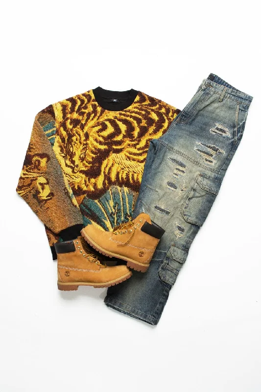 Dark Wash Men's JeansGold Dragon Blue Collar Bling Bundle