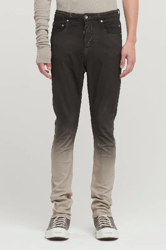 Men's Formal Trousers for BusinessRick Owens DRKSHDW Detroit Cut Denim in Pearl Degrade
