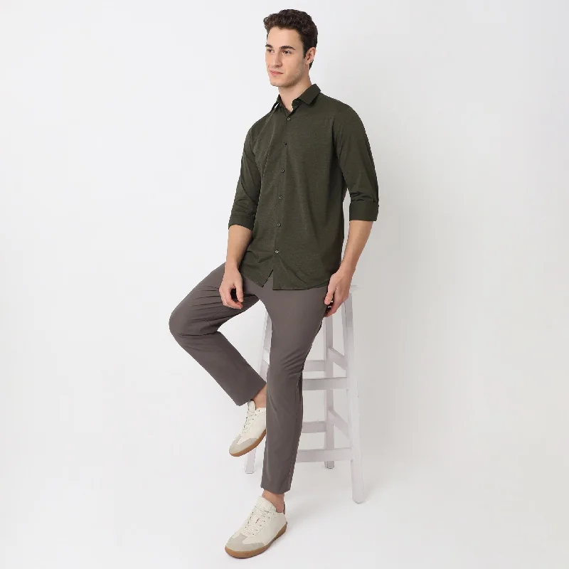 Men's Insulated Shirts for Cold WeatherSlim Fit Modern Smart Travelator Shirt