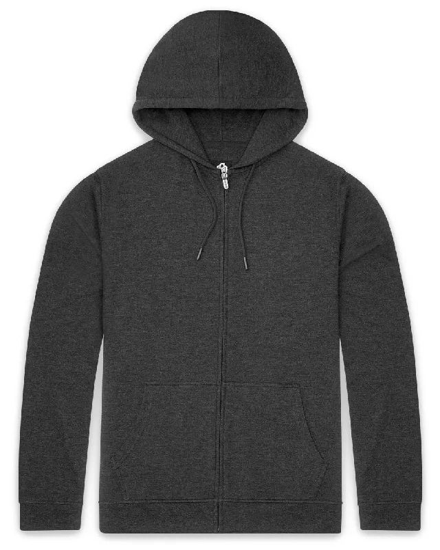 Men's Hoodies with Adjustable HoodsZip-Up Hoodie - Non-Branded