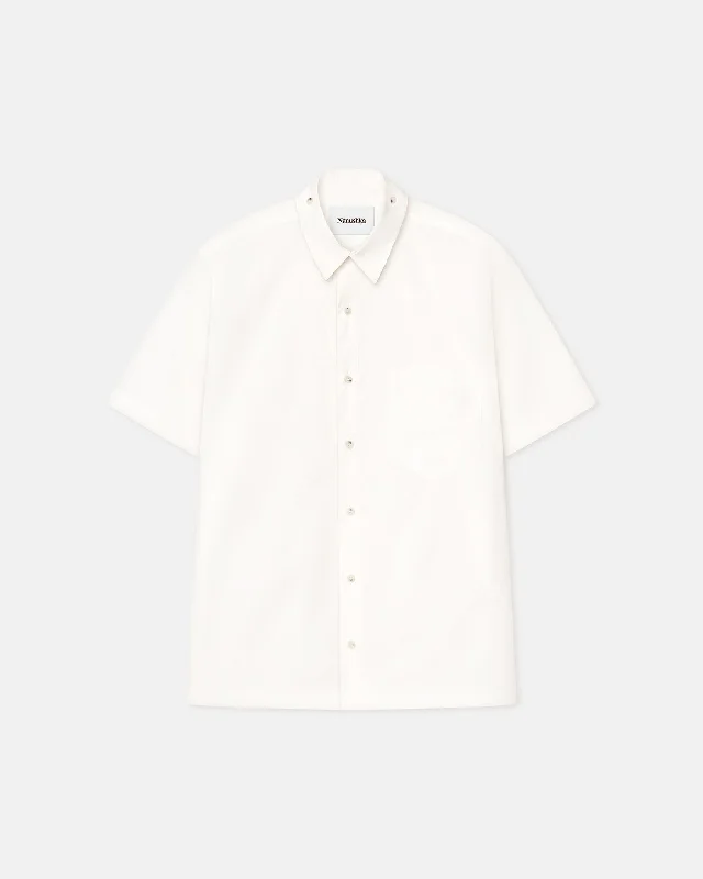 Adam - Short Sleeve Poplin Shirt - White