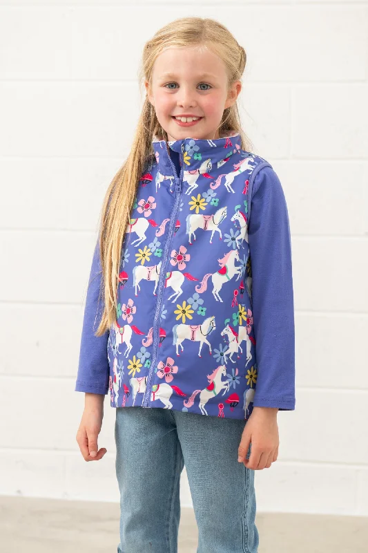 Men's Coats with Breathable FabricAlex Gilet  - Horse Print