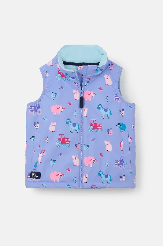 Men's Coats with Chest PocketsAlex Gilet  - Lilac Farm Print