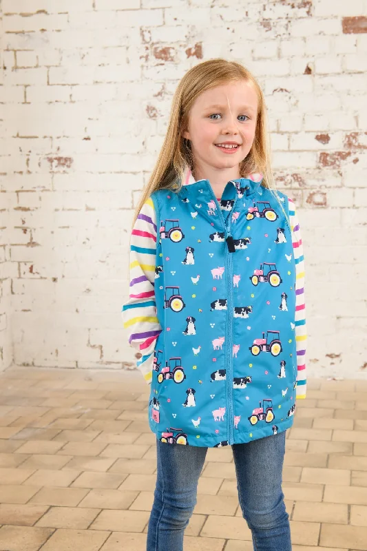 Men's Coats with Wind-Resistant FabricAlex Gilet - Teal Farm Print