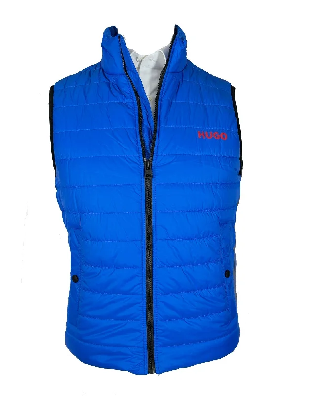 Men's Coats with Contrast StitchingHugo Boss Padded Gilet Slim Fit Bright Blue Bodywarmer EU 48 - S SALE Men's Coats with Contrast StitchingHugo Boss Padded Gilet Slim Fit Bright Blue Bodywarmer EU 48 - S SALE