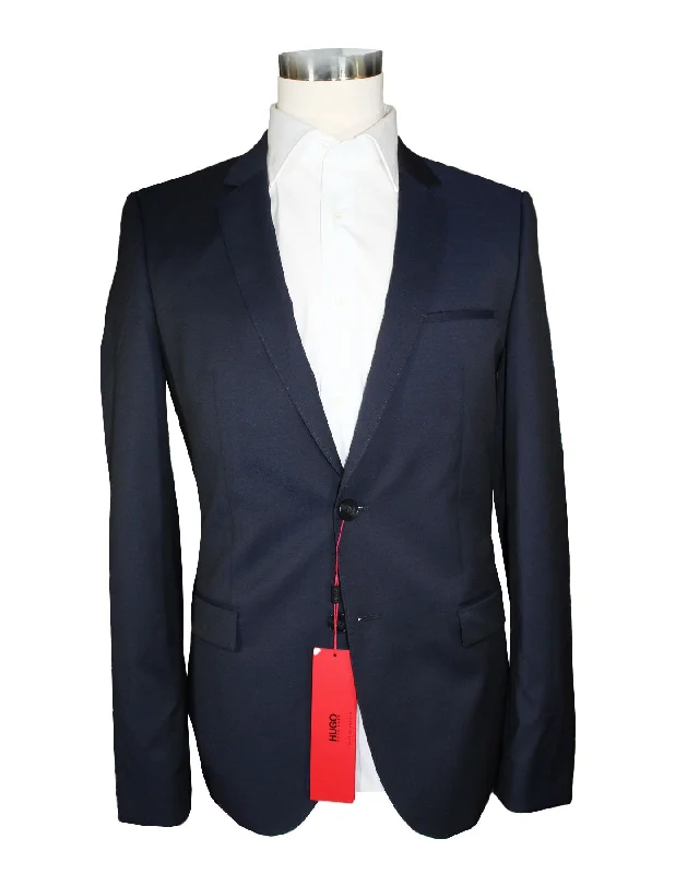 Hugo Boss Sport Coat Dark Blue - Virgin Wool Blazer EU 48 / US 38 L Extra Slim Fit - REDUCED SALE Hugo Boss Sport Coat Dark Blue - Virgin Wool Blazer EU 48 / US 38 L Extra Slim Fit - REDUCED SALE