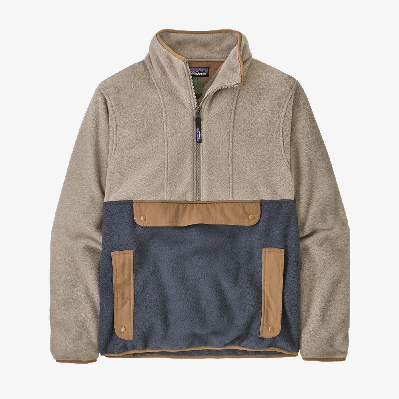 Men's Hoodies with Adjustable SleevesMen's Synchilla Fleece Anorak Pullover - Smolder Blue Men's Hoodies with Adjustable SleevesMen's Synchilla Fleece Anorak Pullover - Smolder Blue