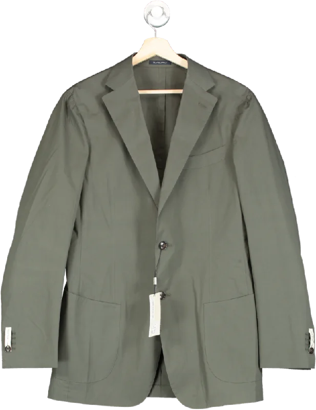Suitsupply Mid Green Lazio Stretch Cotton Blazer  UK 44"