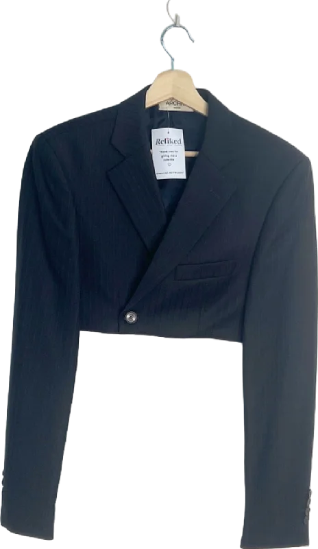 Zara Black Cropped Blazer Eu 40