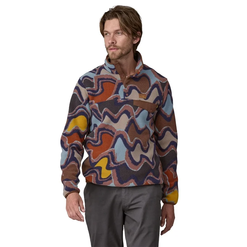 Men's Hoodies with Embroidered PatchesPatagonia 25551 Ms Light Weight Synchilla Snap-T pullover Men's Hoodies with Embroidered PatchesPatagonia 25551 Ms Light Weight Synchilla Snap-T pullover