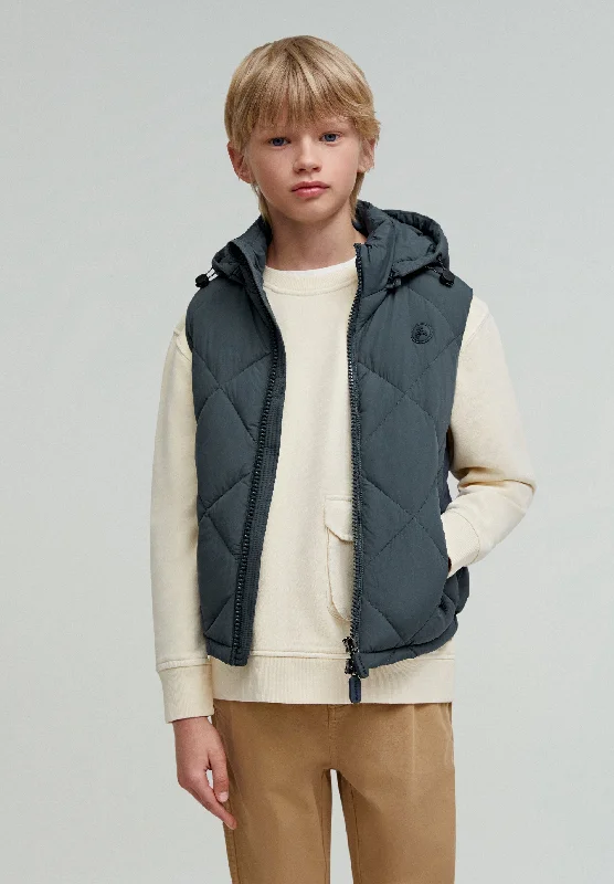 Men's Coats with Quilted LiningQUILTED GILET WITH HOOD