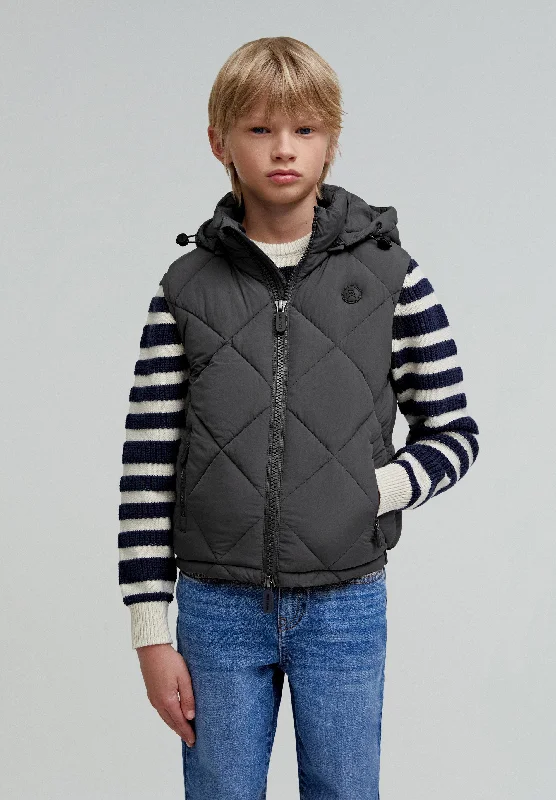 Men's Coats with Flannel LiningQUILTED GILET WITH HOOD