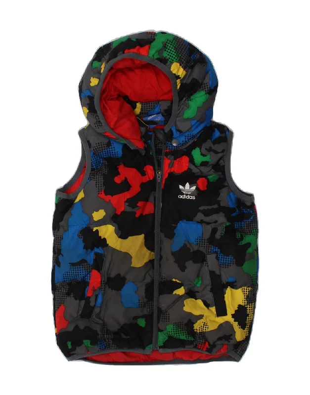 Men's Coats for Winter SportsADIDAS Boys Hooded Padded Gilet 4-5 Years Multicoloured Camouflage Men's Coats for Winter SportsADIDAS Boys Hooded Padded Gilet 4-5 Years Multicoloured Camouflage