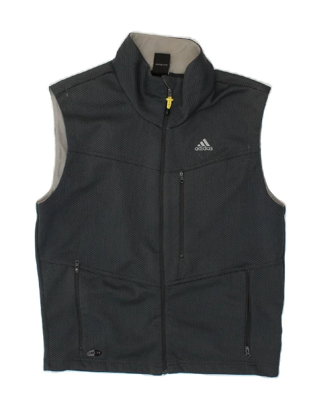 Men's Coats with VentilationADIDAS Mens Climalite Gilet UK 36 Small Grey Polyester