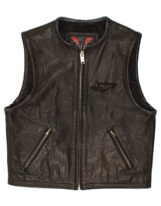 Men's Coats for All SeasonsAMERICAN EAGLE Mens Leather Gilet UK 38 Medium Black Leather Men's Coats for All SeasonsAMERICAN EAGLE Mens Leather Gilet UK 38 Medium Black Leather