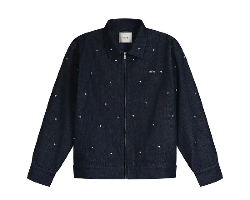 Men's Coats for SkiingArte Heart Denim Jacket