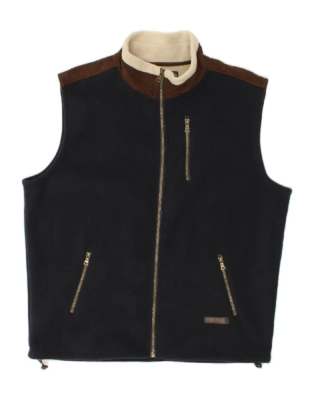 Best Men's Leather CoatsATLAS FOR MEN Mens Fleece Gilet UK 44 2XL Navy Blue Colourblock Polyester Best Men's Leather CoatsATLAS FOR MEN Mens Fleece Gilet UK 44 2XL Navy Blue Colourblock Polyester