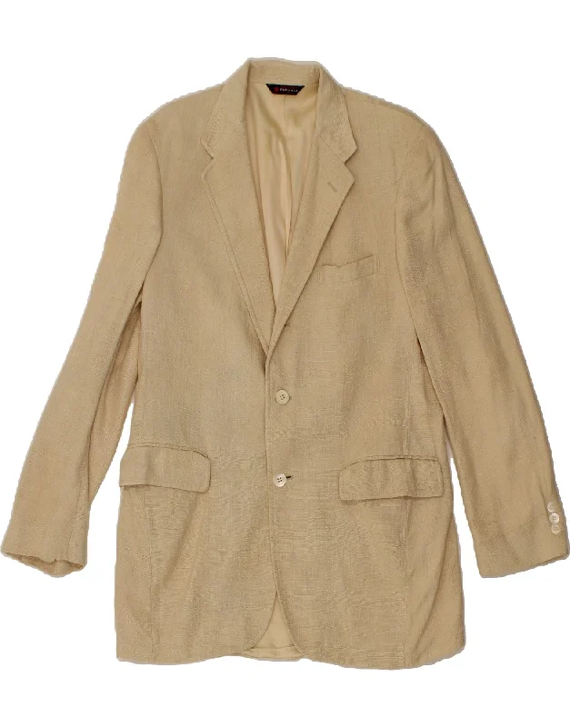 Men's Coats for Mild WeatherB.J. KEATS Mens Longline 3 Button Blazer Jacket UK 36 Small Beige