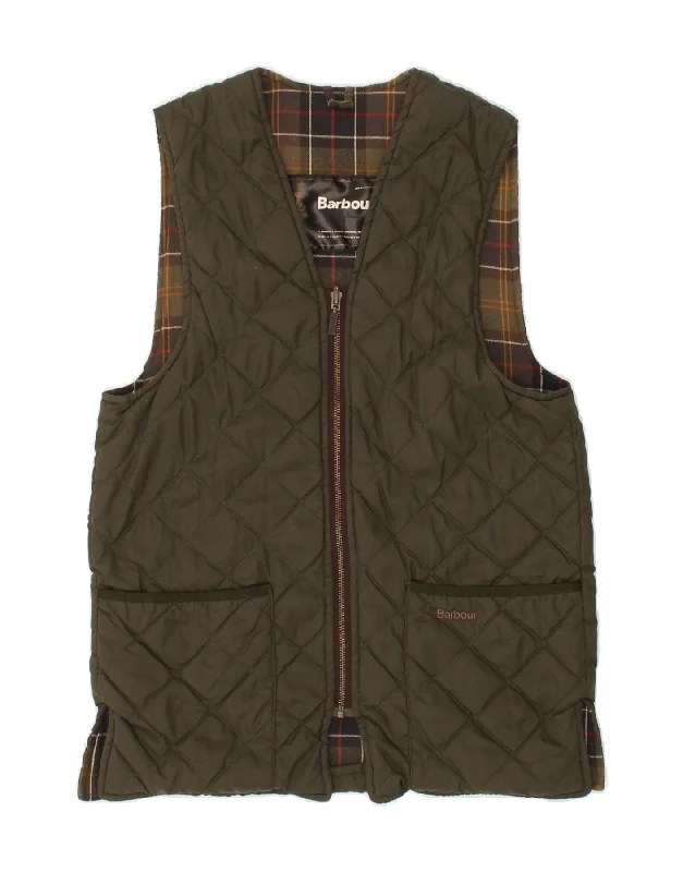 Modern Men's Field JacketsBARBOUR Mens Quilted Gilet UK 36 Small Khaki Nylon