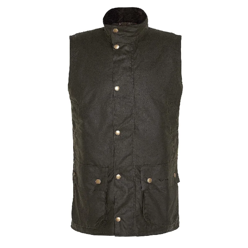 Men's Coats with Snap ButtonsBarbour Westmorland Wax Gilet Archive Olive