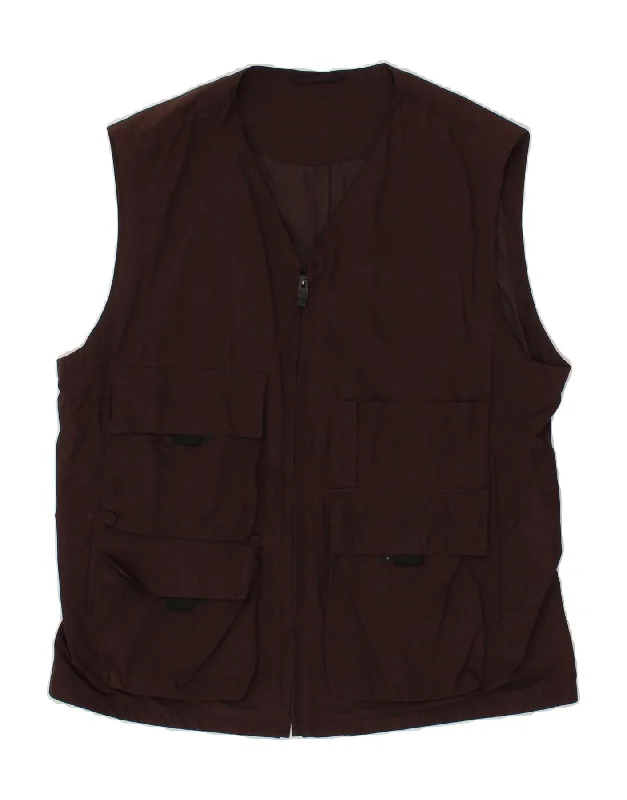 Men's Coats for Winter SportsBELFE Mens Utility Gilet UK 40 Large Brown Cotton
