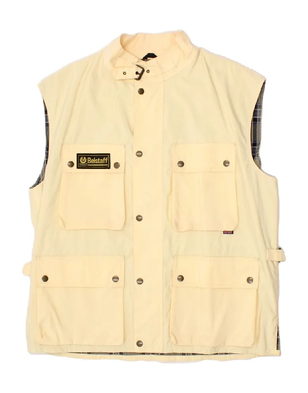 Men's Coats for Casual WearBELSTAFF Mens Utility Gilet UK 44 2XL Off White Nylon