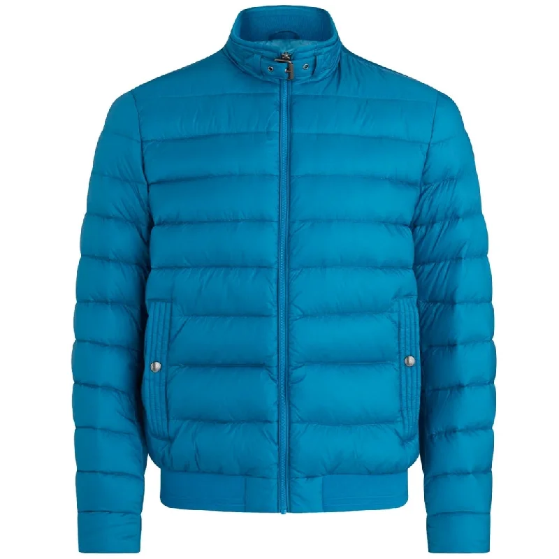 Luxurious Men's Cashmere CoatsBelstaff Tonal Circuit Ocean Blue Down Filled Jacket