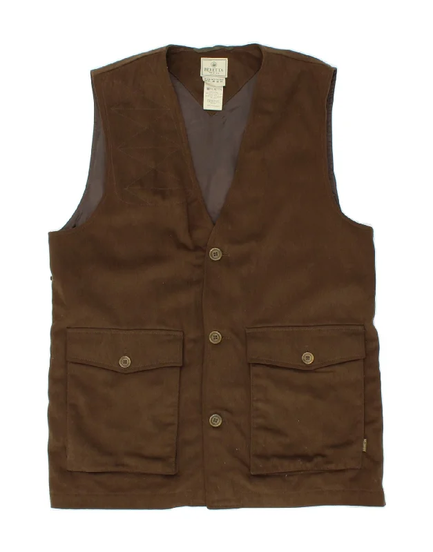Men's Coats with Relaxed FitsBERETTA Mens Hunting Gilet UK 44 2XL Brown Cotton