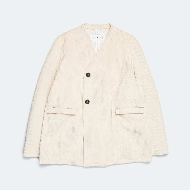 Brooch Wearers Blazer - Ecru Corduroy
