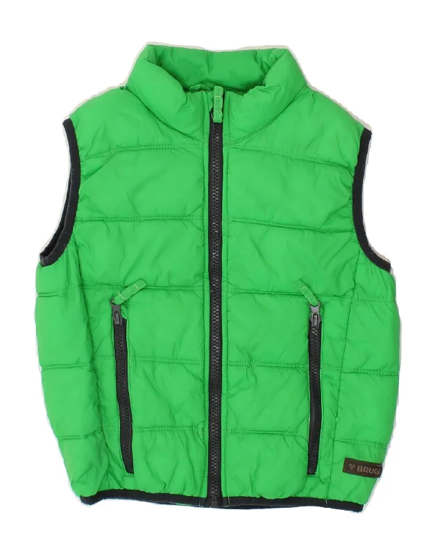 Lightweight Men's WindbreakersBRUGI Boys Padded Gilet 5-6 Years Green