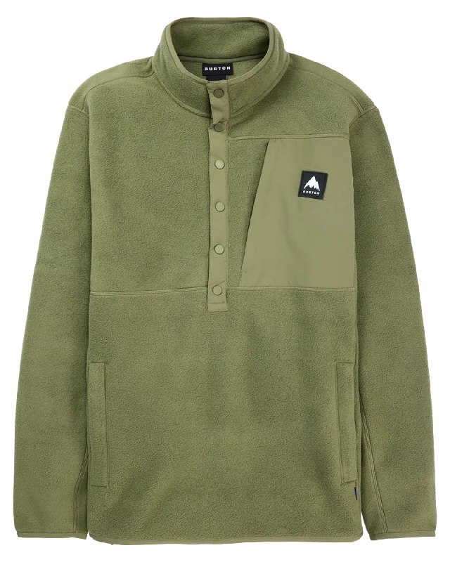 Men's Hoodies with Adjustable SleevesBurton Men's Cinder Fleece Pullover - Forest Moss Men's Hoodies with Adjustable SleevesBurton Men's Cinder Fleece Pullover - Forest Moss